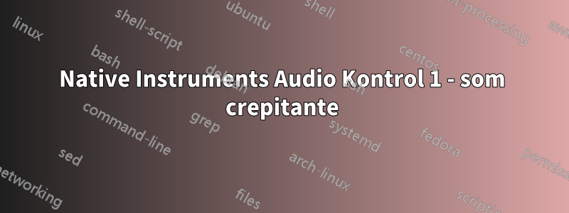 Native Instruments Audio Kontrol 1 - som crepitante