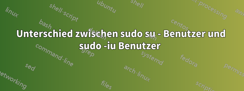 Unterschied zwischen sudo su - Benutzer und sudo -iu Benutzer 