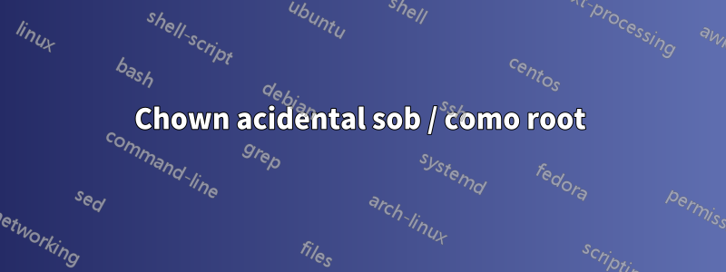 Chown acidental sob / como root