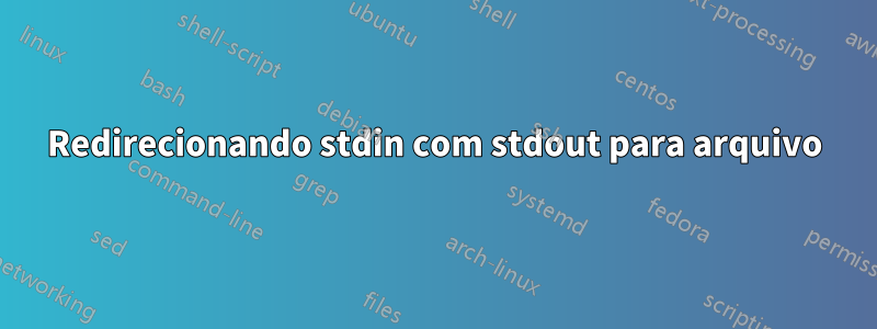 Redirecionando stdin com stdout para arquivo