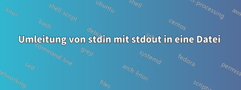 Umleitung von stdin mit stdout in eine Datei