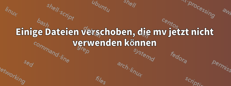 Einige Dateien verschoben, die mv jetzt nicht verwenden können