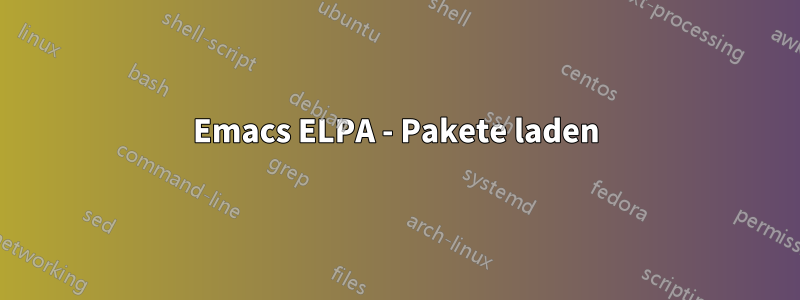 Emacs ELPA - Pakete laden