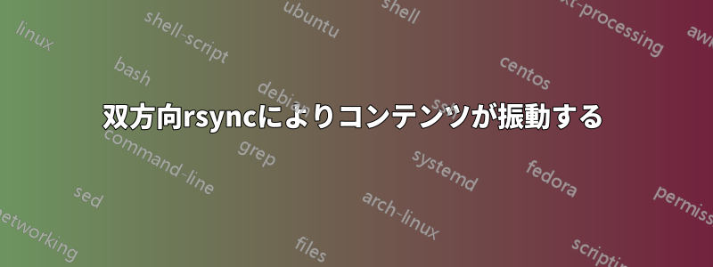 双方向rsyncによりコンテンツが振動する