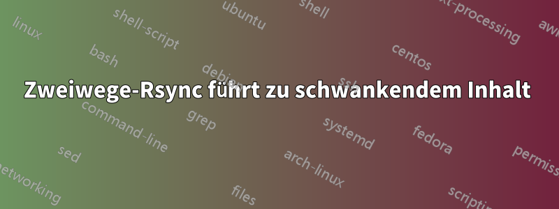 Zweiwege-Rsync führt zu schwankendem Inhalt