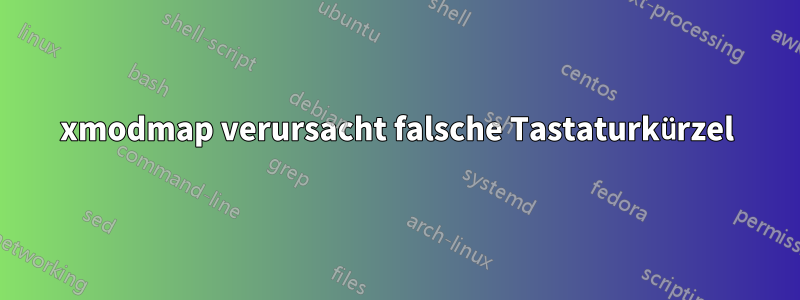 xmodmap verursacht falsche Tastaturkürzel