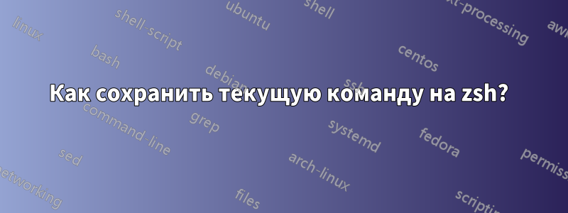 Как сохранить текущую команду на zsh? 