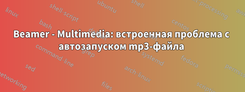 Beamer - Multimedia: встроенная проблема с автозапуском mp3-файла