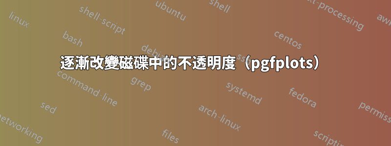逐漸改變磁碟中的不透明度（pgfplots）