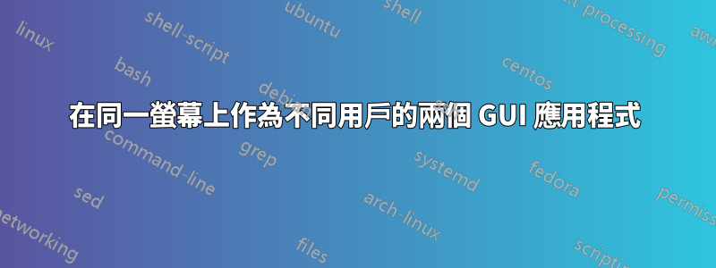 在同一螢幕上作為不同用戶的兩個 GUI 應用程式