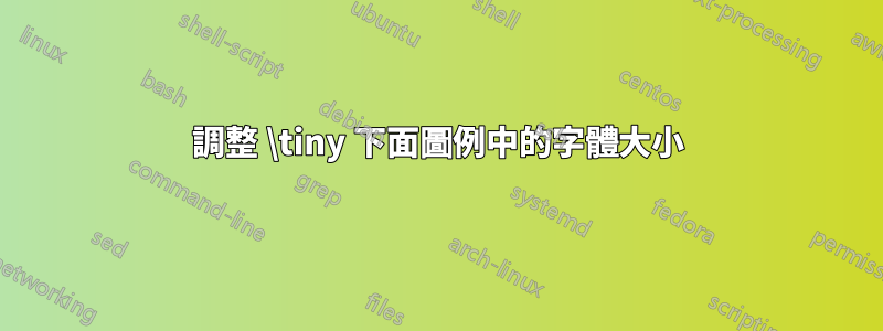 調整 \tiny 下面圖例中的字體大小