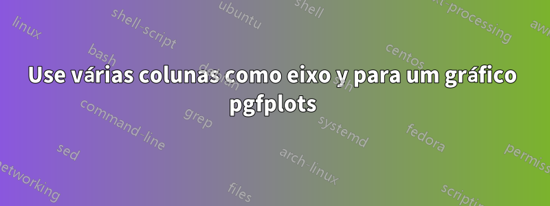 Use várias colunas como eixo y para um gráfico pgfplots