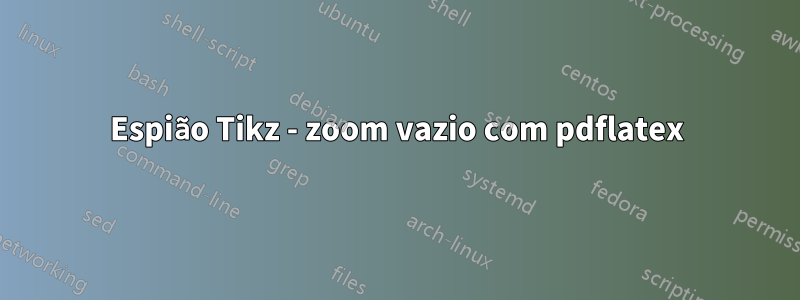 Espião Tikz - zoom vazio com pdflatex