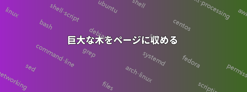 巨大な木をページに収める