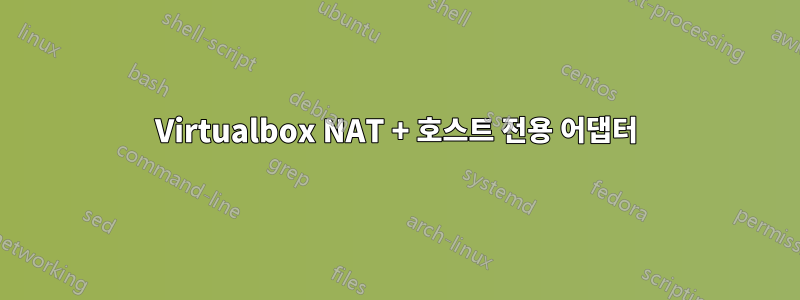 Virtualbox NAT + 호스트 전용 어댑터