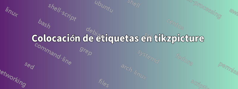 Colocación de etiquetas en tikzpicture