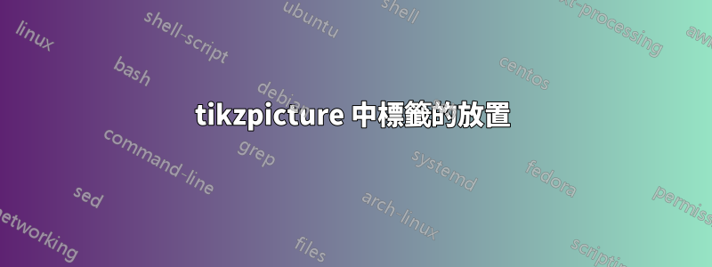 tikzpicture 中標籤的放置