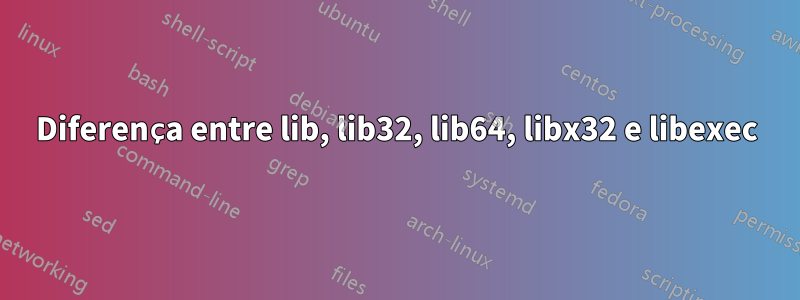 Diferença entre lib, lib32, lib64, libx32 e libexec