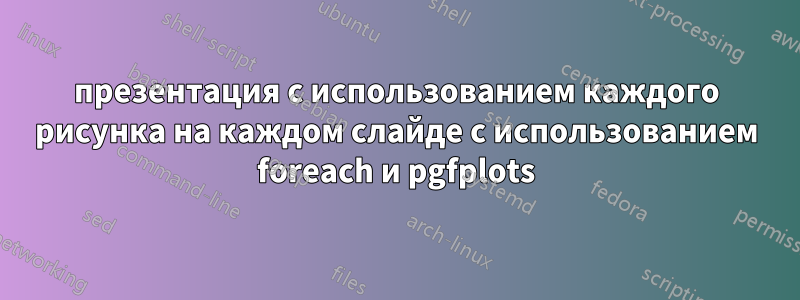 презентация с использованием каждого рисунка на каждом слайде с использованием foreach и pgfplots