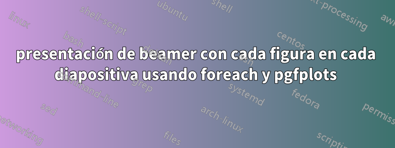 presentación de beamer con cada figura en cada diapositiva usando foreach y pgfplots