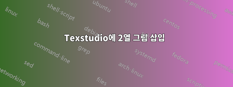 Texstudio에 2열 그림 삽입 