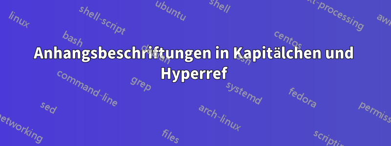 Anhangsbeschriftungen in Kapitälchen und Hyperref