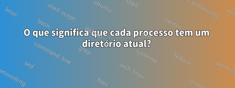 O que significa que cada processo tem um diretório atual?