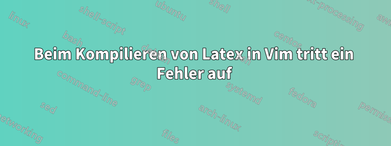 Beim Kompilieren von Latex in Vim tritt ein Fehler auf