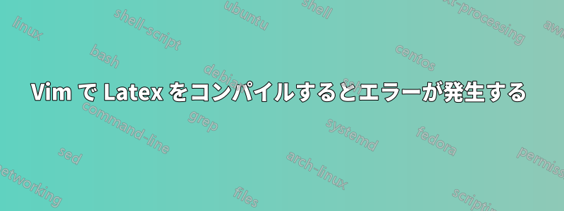 Vim で Latex をコンパイルするとエラーが発生する