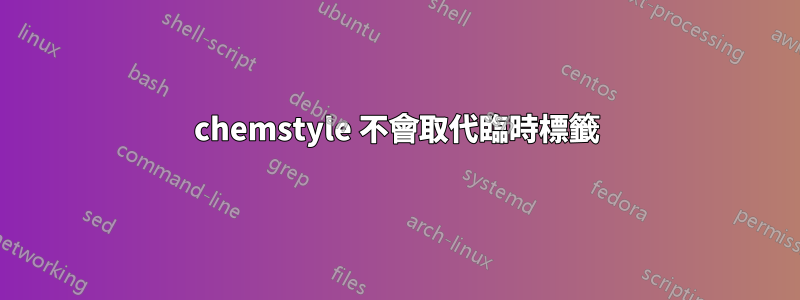 chemstyle 不會取代臨時標籤