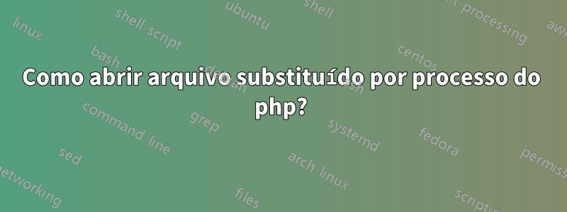 Como abrir arquivo substituído por processo do php?