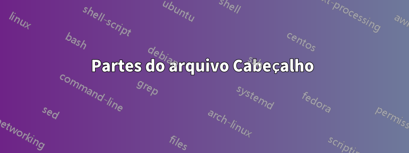 Partes do arquivo Cabeçalho