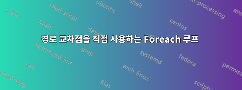 경로 교차점을 직접 사용하는 Foreach 루프