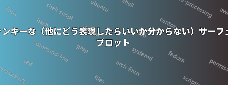 ファンキーな（他にどう表現したらいいか分からない）サーフェス プロット