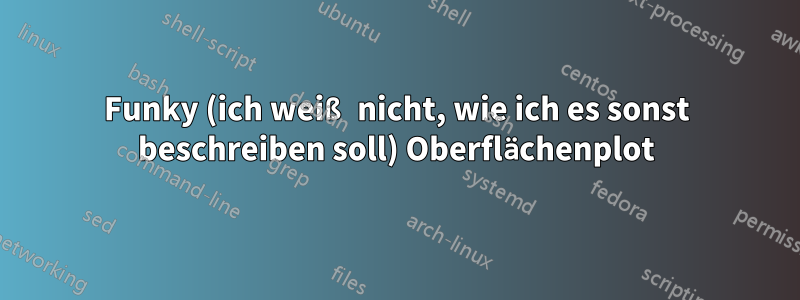 Funky (ich weiß nicht, wie ich es sonst beschreiben soll) Oberflächenplot