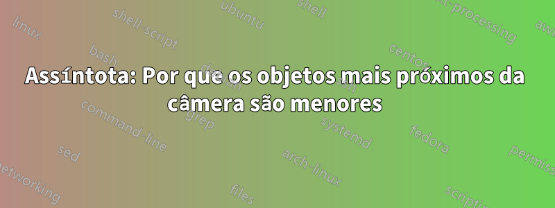 Assíntota: Por que os objetos mais próximos da câmera são menores