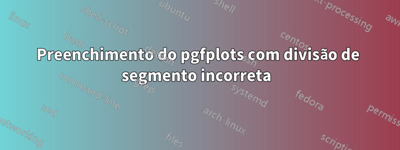 Preenchimento do pgfplots com divisão de segmento incorreta 