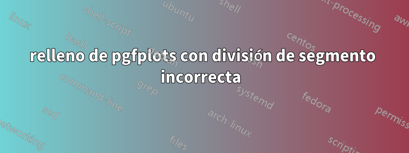 relleno de pgfplots con división de segmento incorrecta 