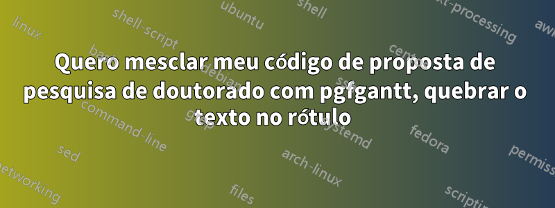 Quero mesclar meu código de proposta de pesquisa de doutorado com pgfgantt, quebrar o texto no rótulo 