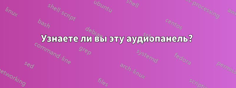 Узнаете ли вы эту аудиопанель?