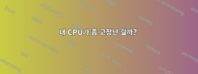 내 CPU가 좀 고장난 걸까?