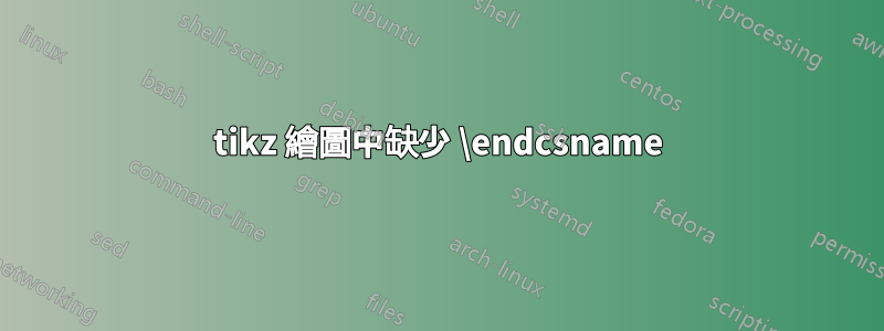 tikz 繪圖中缺少 \endcsname