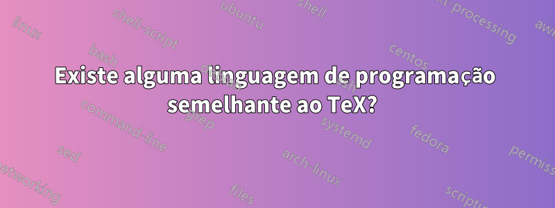 Existe alguma linguagem de programação semelhante ao TeX? 