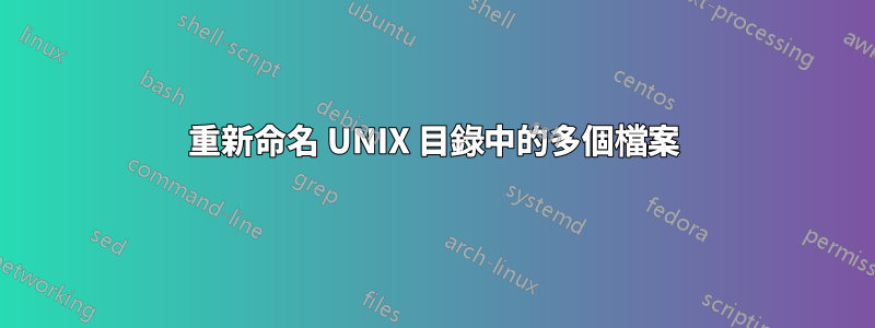 重新命名 UNIX 目錄中的多個檔案