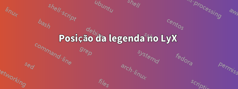 Posição da legenda no LyX