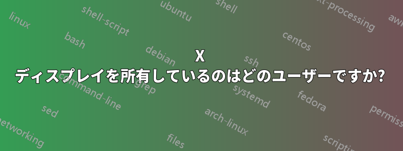 X ディスプレイを所有しているのはどのユーザーですか?