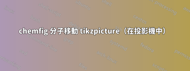 chemfig 分子移動 tikzpicture（在投影機中）