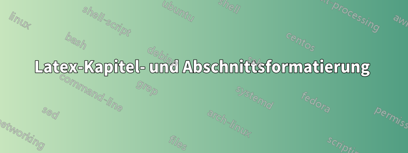 Latex-Kapitel- und Abschnittsformatierung