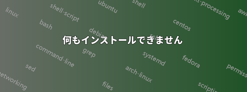 何もインストールできません