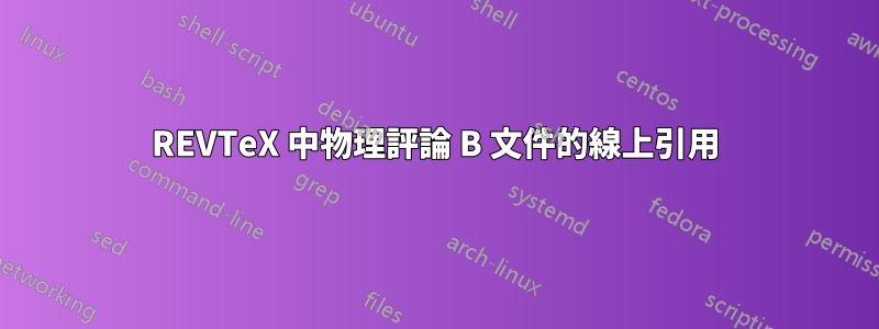 REVTeX 中物理評論 B 文件的線上引用